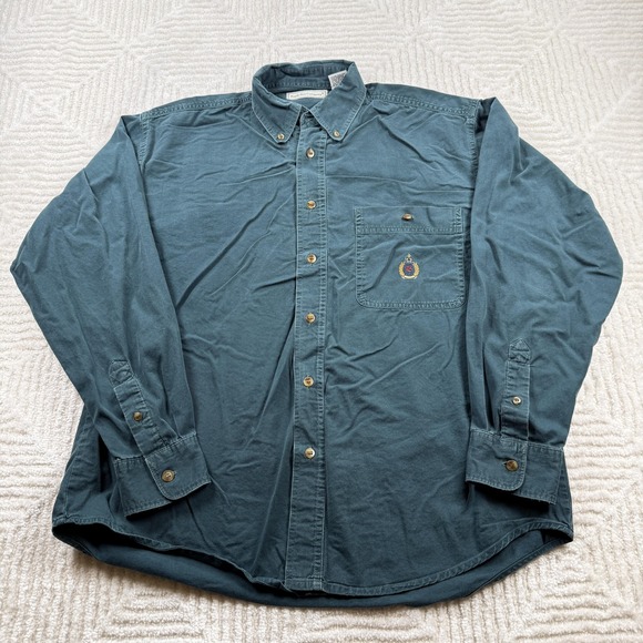 Vintage Bugle Boy Company Shirt Men M Retro Crest Casual Revival Old Money 90's - Picture 1 of 10